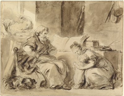 Uma oração para o vovô de Jean Honore Fragonard