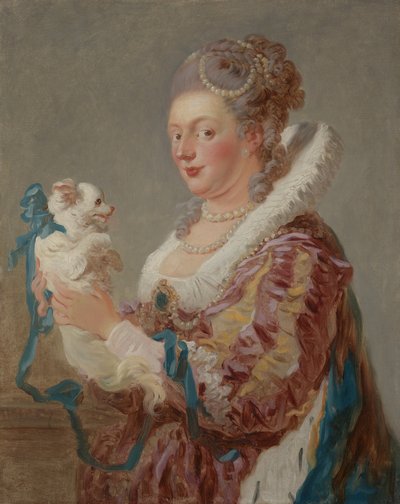 Uma mulher com um cachorro, ca. 1769 de Jean Honore Fragonard