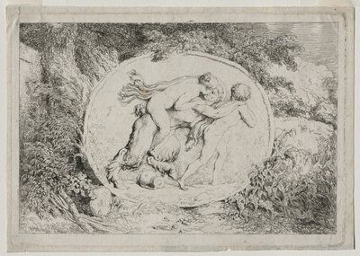 Bacanal: Ninfa Montada em um Sátiro, 1763. de Jean Honore Fragonard