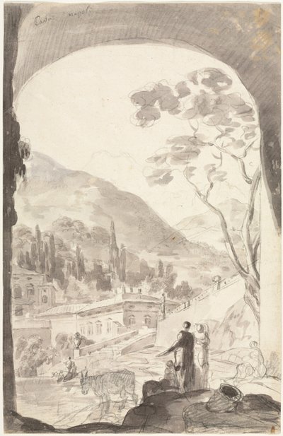 Cava Nápoles, década de 1700 ou 1800. de Jean Honore Fragonard