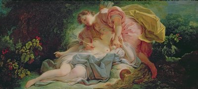 Cephalus e Procris (óleo sobre tela) de Jean Honore Fragonard