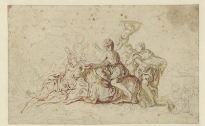 Europa raptada por Júpiter sob o disfarce de um touro de Jean Honore Fragonard