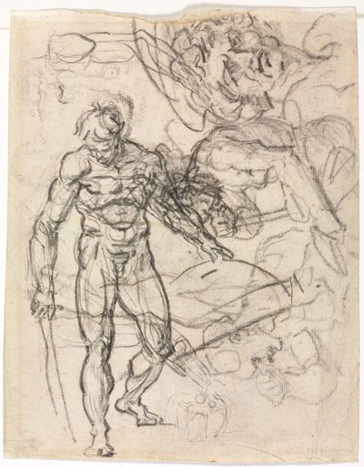 Estudos da Figura verso, c. 1761. de Jean Honore Fragonard
