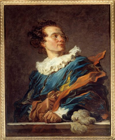 Figura da fantasia: retrato de Abbe Richard de Saint-Non (ou Saint-Non) (1727-1791), meceno, intelectual e humanista da Pintura Siecle des Lumieres de Jean Honore Fragonard (1732-1806) Sol. 0,8x0,65 m - Figura extravagante: retrato do Abade Ricardo de de Jean Honore Fragonard