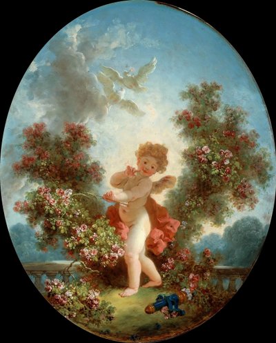 Cupido como sentinela, c. 1780. de Jean Honore Fragonard
