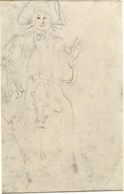 Homem a cavalo [verso] de Jean Honore Fragonard