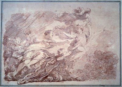 Minerva rasga um jovem príncipe do Volupte Sanguine de Jean Honore Fragonard (1732-1806) 1774 Besancon, Musee des Beaux Arts de Jean Honore Fragonard