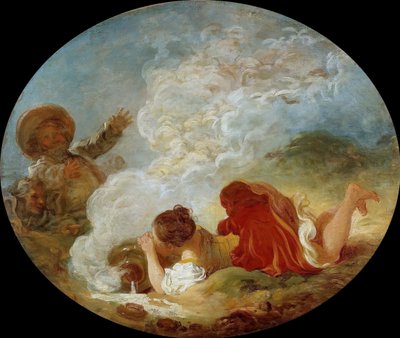 Perrette e o balde de leite As Fábulas de La Fontaine, ca 1770. de Jean Honore Fragonard