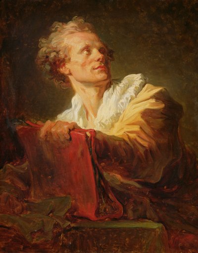 Retrato de um jovem artista, supostamente Jacques-André Naigeon (1738-1810) de Jean Honore Fragonard