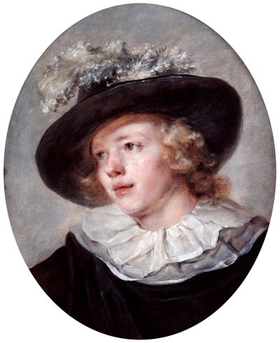 Retrato de um jovem, século XVIII e XIX de Jean Honore Fragonard