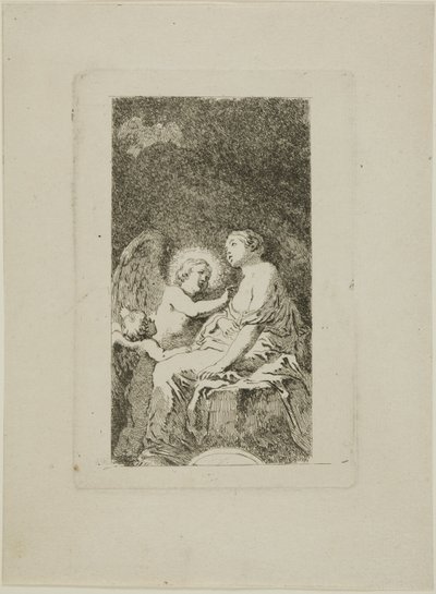 Santa Catarina de Alexandria curada por um anjo de Jean Honore Fragonard
