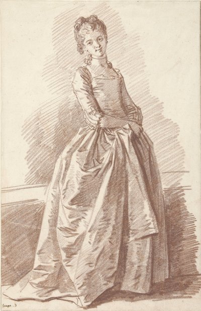Jovem de pé, de frente para de Jean Honore Fragonard