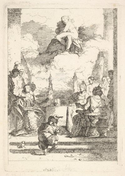 O Banquete de Antônio e Cleópatra, c. 1764. de Jean Honore Fragonard