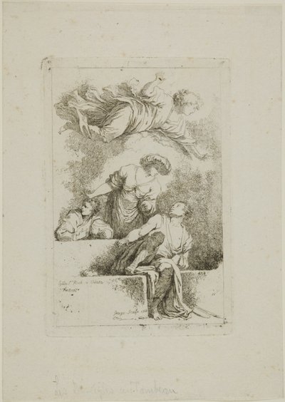 Os discípulos no túmulo de Jean Honore Fragonard