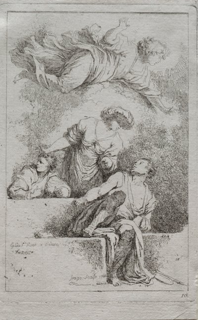 Os discípulos no túmulo de Jean Honore Fragonard