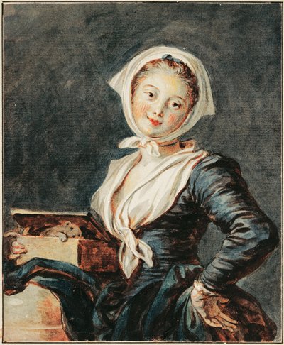 A menina com a marmota de Jean Honore Fragonard