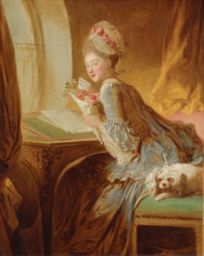 A Carta de Amor, início dos anos 1770. de Jean Honore Fragonard
