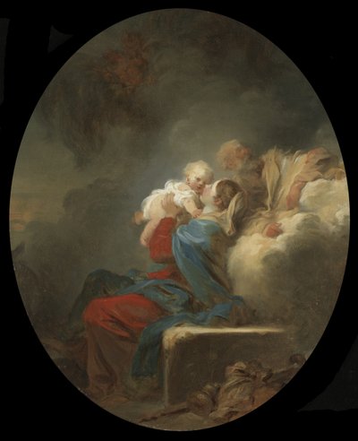 O resto da fuga para o Egito, c.1774 de Jean Honore Fragonard