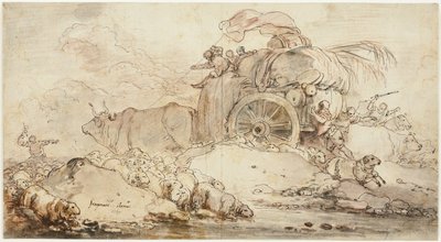 O carrinho parado de Jean Honore Fragonard