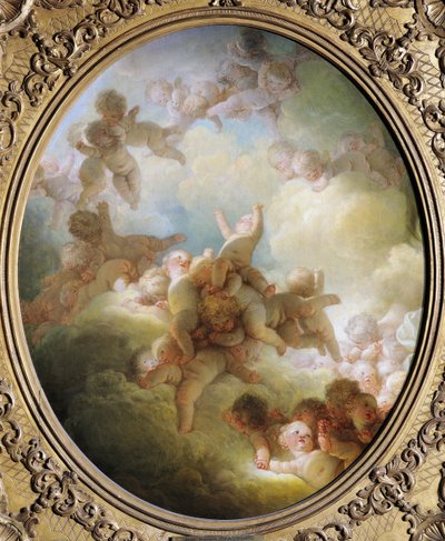 O Enxame de Cupidos, c.1767 de Jean Honore Fragonard