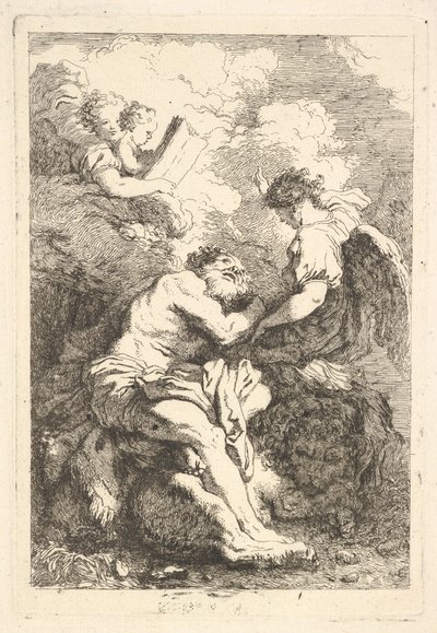 A Visão de São Jerônimo, ca. 1761-65. de Jean Honore Fragonard