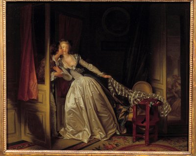O beijo voa Pintura de Jean Honore Fragonard (1732-1806) 1788 Sol. 0,45 X0,55 m Museu Hermitage, São Petersburgo de Jean Honore Fragonard