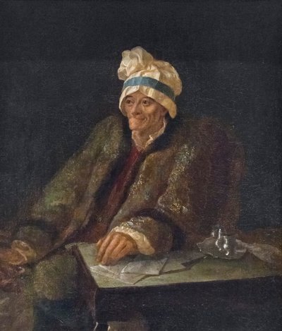 Retrato de Voltaire (óleo sobre tela) de Jean Huber