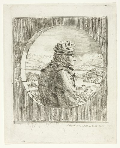 Voltaire visto de perfil de Jean Huber