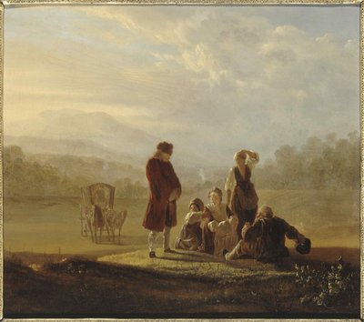 Voltaire e os camponeses de Ferney, ca 1770. de Jean Huber