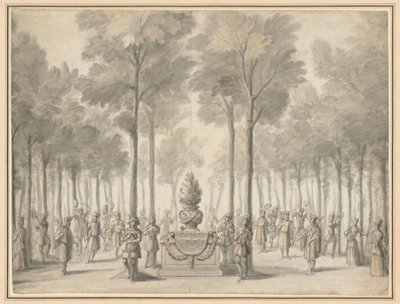 Design para o entretenimento da primeira entrada pastoral do ópera-balé The Muses ..., de Jean I Berain