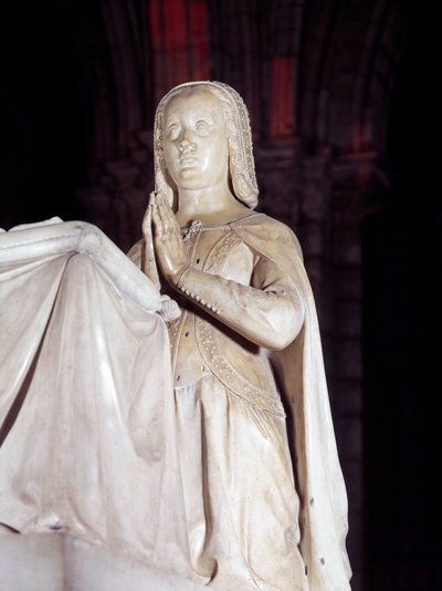 Orant of the tomb of Anne of Brittany (1477-1514) e Louis XII. Escultura de John Juste I (1485-1549) de Jean I Juste