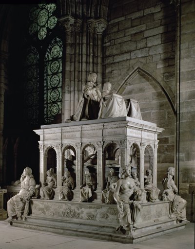 Túmulo de Luís XII (1462-1515) e Ana da Bretanha (1477-1514) (mármore) de Jean I Juste