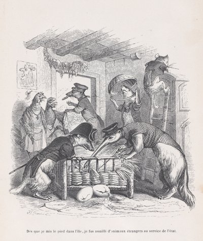 Assim que pus os pés na ilha... das Cenas da Vida Privada e Pública..., ca. 1837-47. de Jean Ignace Isidore Gérard