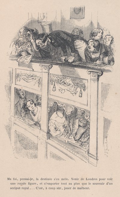 Eu tinha ido a Londres para ver um membro da realeza, mas só vi a parte de trás da cabeça de outra pessoa. de..., 1843. de Jean Ignace Isidore Gérard