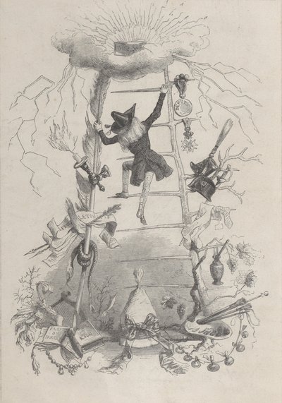 Ilustração em Jérôme Paturot, de Louis Reybaud, Paris, 1846, ca. 1846. de Jean Ignace Isidore Gérard