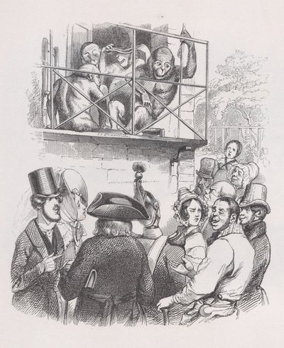 Orangotangos de The Complete Works of Béranger, 1836. de Jean Ignace Isidore Gérard