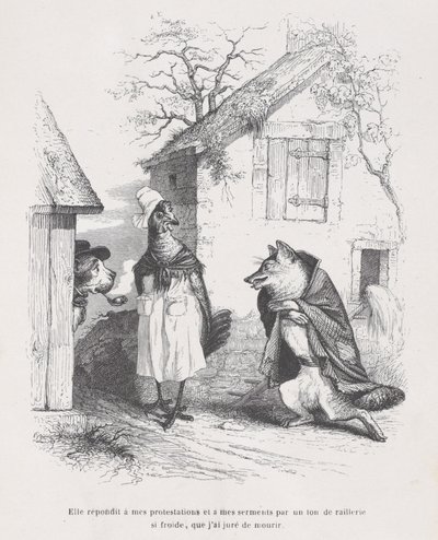 Ela respondeu aos meus protestos e xingamentos com um tom de zombaria tão frio que jurei..., ca. 1837-47. de Jean Ignace Isidore Gérard