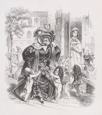 O Pobre Putti de The Complete Works of Béranger, 1836. de Jean Ignace Isidore Gérard