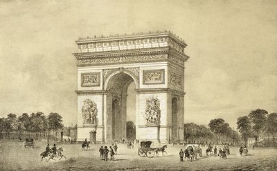LArc de Triunfo, Paris, gravado por Auguste Bry de Jean Jacottet