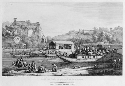 Viagem de barco no Sena, 1803.   de Jean Jacques Boissieu de