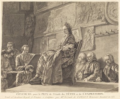 Concurso para o Prêmio para o Estudo de Cabeças e Expressão de Jean Jacques Flipart after Charles Nicolas Cochin II