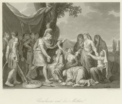 Coriolano e sua mãe de Jean Jacques Francois Lebarbier