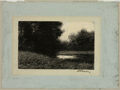 Paisagem com uma lagoa de Jean Jacques Henner