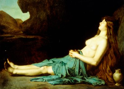 Madeleine no deserto, c.1874 de Jean Jacques Henner