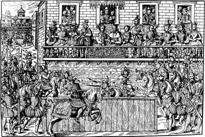 Morte do rei Henrique II no torneio, 1559 1570 de Jean Jacques Perrissin
