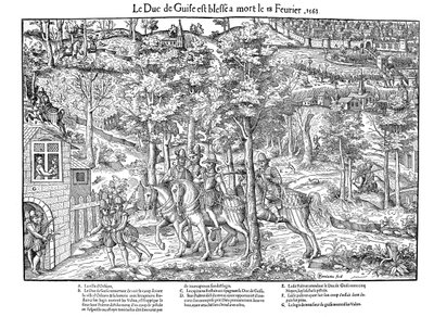Assassinato de François de Lorena, Duc de Guise, guerras religiosas francesas, 18 de fevereiro de 1563 1570. de Jean Jacques Perrissin