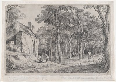 Casa de campo na entrada de uma floresta, 1772. de Jean Jacques de Boissieu