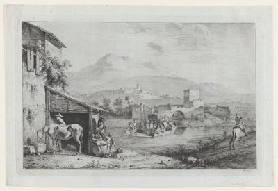 Passagem Garigliano Itália, 1793. de Jean Jacques de Boissieu