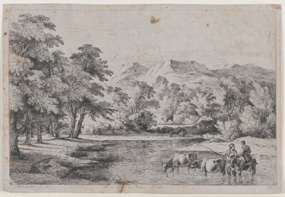 Paisagem depois de Fouquières, 1772. de Jean Jacques de Boissieu