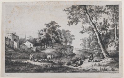 Paisagem em Ambronay, 1796. de Jean Jacques de Boissieu